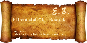 Eibenschütz Babett névjegykártya